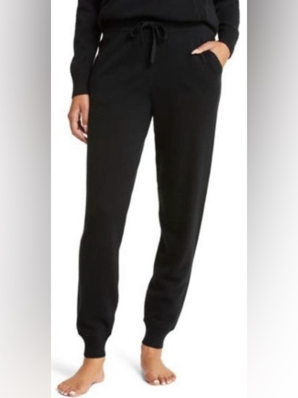 Philosophy Charcoal Grey Cashmere Blend Joggers Pull On Pants Minimalist